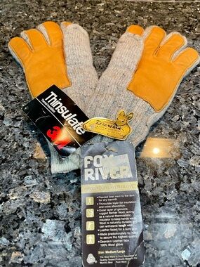 Fox River Men’s Genuine Deerskin Wool Thinsulate Gloves M/L
